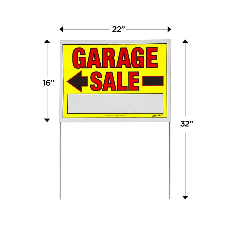 Sunburst Systems 3030 Garage Sale Sign Kit Includes: 3) Large Signs, 3) 11 x 14 Signs, 1,200 Yellow, Pink & Green Price Stickers, and 20 Large Pricing Cards - Image 5